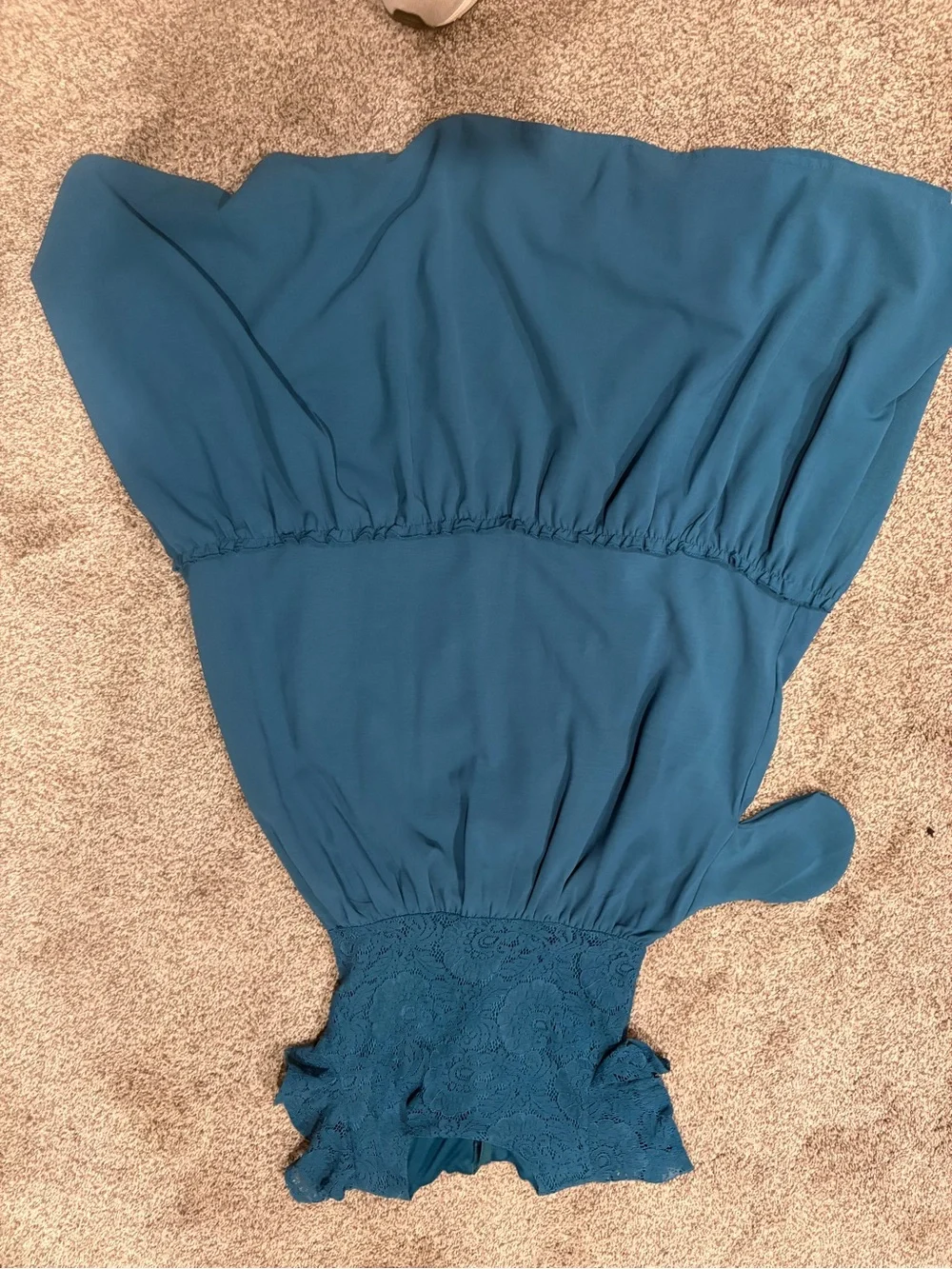 Teal Lace Bodice Maxi Dress for girls